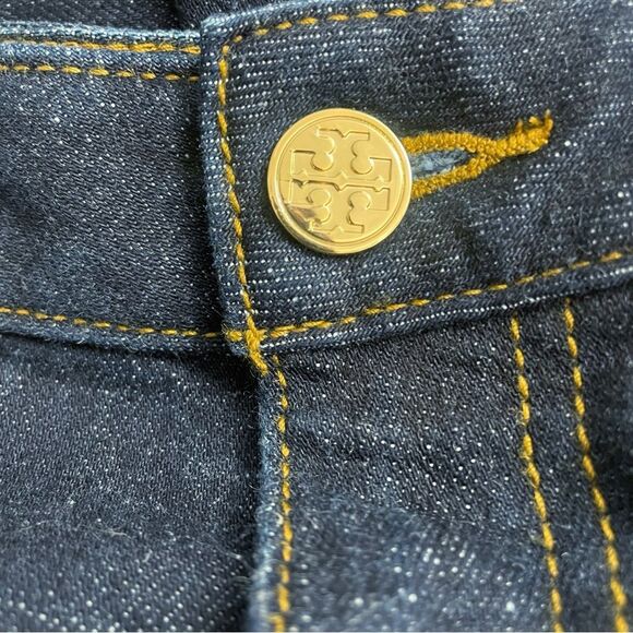 Tory Burch Jeans Low Rise Super Skinny Dark Rinse Wash Extra Long Size 28 | 6 - Picture 7 of 15